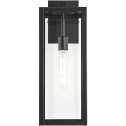 John Timberland Titan Modern Outdoor Wall Light Fixture Mystic Black 20" Clear Glass For Post Exterior Barn Deck House Porch Yard Patio Home Outside -John Timberland GUEST 71f04f57 570c 4aaf 9537 078d70568d99