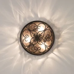 John Timberland Casa Seville Rustic Farmhouse Flush Mount Outdoor Ceiling Light Fixture Dark Walnut 5" Champagne Water Glass For Post Exterior Barn -John Timberland GUEST 73020a13 7886 4b9c 9e51 86d4a8fd98ce