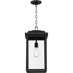 John Timberland Eastcrest Modern Outdoor Hanging Light Textured Black 21 1/2" Clear Glass For Post Exterior Barn Deck House Porch Yard Patio Outside -John Timberland GUEST 73bae5fa 0c68 431b 8ad1 c9f9d2ac0124