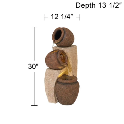 John Timberland Tipping Jugs Rustic Cascading Outdoor Floor Water Fountain With LED Light 30" For Yard Garden Patio Home Deck Porch House Roof 6 John Timberland Tipping Jugs Rustic Cascading Outdoor Floor Water Fountain With LED Light 30" For Yard Garden Patio Home Deck Porch House Roof - Image 6