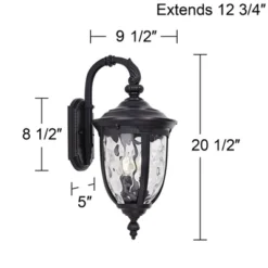 John Timberland Bellagio Vintage Rustic Outdoor Wall Light Fixture Textured Black Downbridge 20 1/2" Clear Hammered Glass For Post Exterior Barn Deck 11 John Timberland Bellagio Vintage Rustic Outdoor Wall Light Fixture Textured Black Downbridge 20 1/2" Clear Hammered Glass For Post Exterior Barn Deck -John Timberland GUEST 76179aaf d78c 42bc bfeb 2ddfa781ba52