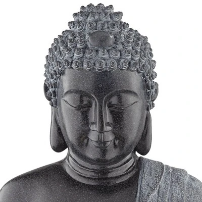 John Timberland Sitting Buddha Zen Outdoor Water Fountain With LED Light 28" For Yard Garden Patio Deck Porch House Exterior Balcony Meditation 2 John Timberland Sitting Buddha Zen Outdoor Water Fountain With LED Light 28" For Yard Garden Patio Deck Porch House Exterior Balcony Meditation - Image 2