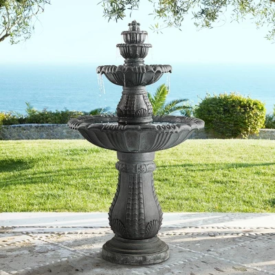 John Timberland Hampton Rustic 4 Tier Cascading Outdoor Floor Water Fountain With LED Light 56 3/4" For Yard Garden Patio Deck Porch Exterior Balcony 1 John Timberland Hampton Rustic 4 Tier Cascading Outdoor Floor Water Fountain With LED Light 56 3/4" For Yard Garden Patio Deck Porch Exterior Balcony