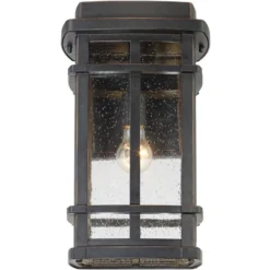 John Timberland Neri Mission Outdoor Wall Light Fixture Oil Rubbed Bronze 16" Clear Seedy Glass For Post Exterior Barn Deck House Porch Yard Patio -John Timberland GUEST 7bae20c0 8c06 486c 8c68 e7dfdc138665