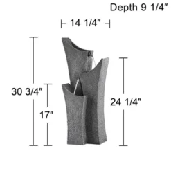 John Timberland Exton Modern Zen Cascading Arched Outdoor Floor Water Fountain 30 3/4" For Yard Garden Patio Home Deck Porch House Exterior Balcony -John Timberland GUEST 7ccd9886 3733 472e a064 0a9ceba2b19d