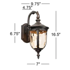 John Timberland Bellagio Vintage Outdoor Wall Light Fixtures Set Of 2 Veranda Bronze Downbridge 16 1/2" Champagne Hammered Glass For Post Exterior 14 John Timberland Bellagio Vintage Outdoor Wall Light Fixtures Set Of 2 Veranda Bronze Downbridge 16 1/2" Champagne Hammered Glass For Post Exterior -John Timberland GUEST 7d21fa50 e008 4540 b3bc 01fd05696cd5