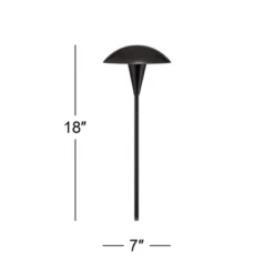 John Timberland Grant 18" High Black LED Mushroom Path Lights Set Of 2 -John Timberland GUEST 7f53062a 73d9 4fbe 99af 907ad8431b6f