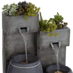 John Timberland Mendit Rustic Cascading 2-Jar Outdoor Wall Floor Water Fountain With LED Light 29" For Yard Garden Patio Home Deck Lawn 10 John Timberland Mendit Rustic Cascading 2-Jar Outdoor Wall Floor Water Fountain With LED Light 29" For Yard Garden Patio Home Deck Lawn -John Timberland GUEST 80ca966c 69be 4ab8 b51c 133507e440c0