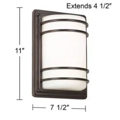 John Timberland Habitat Modern Outdoor Wall Light Fixture Rubbed Bronze 11" Opal Glass Shade For Post Exterior Barn Deck House Porch Yard Posts Patio -John Timberland GUEST 828db1d9 4253 4dcb 8b76 d32512afc589