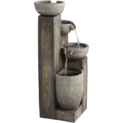 John Timberland Four Tier Rustic Cascading Outdoor Floor Water Fountain With LED Light 40 1/2" For Yard Garden Patio Home Deck Porch House Roof 13 John Timberland Four Tier Rustic Cascading Outdoor Floor Water Fountain With LED Light 40 1/2" For Yard Garden Patio Home Deck Porch House Roof -John Timberland GUEST 8469009f 548b 4857 ab72 eda20f9adfdc