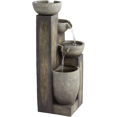 John Timberland Four Tier Rustic Cascading Outdoor Floor Water Fountain With LED Light 40 1/2" For Yard Garden Patio Home Deck Porch House Roof 6 John Timberland Four Tier Rustic Cascading Outdoor Floor Water Fountain With LED Light 40 1/2" For Yard Garden Patio Home Deck Porch House Roof - Image 6