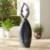 John Timberland Dancing Couple Modern Outdoor Floor Water Fountain With LED Light 57" For Yard Garden Patio Home Deck Porch Exterior Balcony Roof