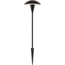 John Timberland Grant 18" High Black LED Mushroom Path Lights Set Of 2 -John Timberland GUEST 88bb96b8 c855 49a2 b2ee f23d11ae9d01