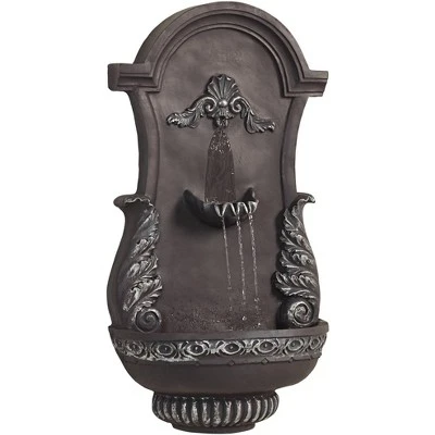 John Timberland Tivoli Grey Ornate Rustic Outdoor 2 Tier Outdoor Wall Water Fountain 33" For Yard Backyard Garden Patio Home Deck Porch House Exterior 6 John Timberland Tivoli Grey Ornate Rustic Outdoor 2 Tier Outdoor Wall Water Fountain 33" For Yard Backyard Garden Patio Home Deck Porch House Exterior - Image 6