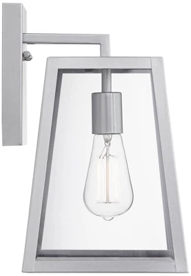 John Timberland Arrington Modern Outdoor Wall Light Fixture Silver Steel 13" Clear Glass For Post Exterior Barn Deck House Porch Yard Posts Patio Home 5 John Timberland Arrington Modern Outdoor Wall Light Fixture Silver Steel 13" Clear Glass For Post Exterior Barn Deck House Porch Yard Posts Patio Home - Image 5