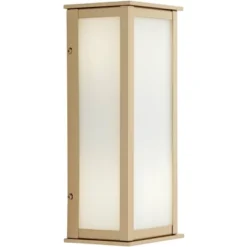 John Timberland Modern Outdoor Wall Light Fixture Warm Gold 12 3/4" Milky White Glass Shade For Exterior Barn Deck House Porch Yard Patio Outside Home -John Timberland GUEST 8ad73b4c 1bce 4116 b45d 700299d0b60e