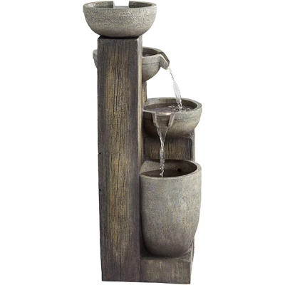 John Timberland Four Tier Rustic Cascading Outdoor Floor Water Fountain With LED Light 40 1/2" For Yard Garden Patio Home Deck Porch House Roof 7 John Timberland Four Tier Rustic Cascading Outdoor Floor Water Fountain With LED Light 40 1/2" For Yard Garden Patio Home Deck Porch House Roof - Image 7