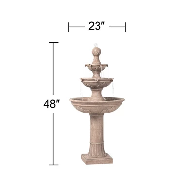 John Timberland Stafford Rustic 3 Tier Cascading Bubbler Outdoor Floor Water Fountain 48" For Yard Garden Patio Home Deck Porch House Exterior Balcony 8 John Timberland Stafford Rustic 3 Tier Cascading Bubbler Outdoor Floor Water Fountain 48" For Yard Garden Patio Home Deck Porch House Exterior Balcony - Image 8