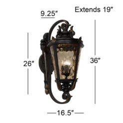 John Timberland Casa Marseille Rustic Outdoor Wall Light Fixture Veranda Bronze Ornate Scroll 36" Champagne Hammered Glass For Post Exterior Barn Deck 11 John Timberland Casa Marseille Rustic Outdoor Wall Light Fixture Veranda Bronze Ornate Scroll 36" Champagne Hammered Glass For Post Exterior Barn Deck -John Timberland GUEST 929c77fc 1e7b 4f19 946e ed1088e45c26