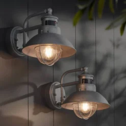 John Timberland Modern Industrial Outdoor Barn Lights Set Of 2 Metal Dusk To Dawn Motion Sensor Gooseneck 9" Clear Glass Exterior 10 John Timberland Modern Industrial Outdoor Barn Lights Set Of 2 Metal Dusk To Dawn Motion Sensor Gooseneck 9" Clear Glass Exterior -John Timberland GUEST 936b702d 4043 456e 9595 b4f36ba1a6df