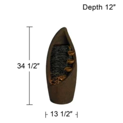 John Timberland Modern Rustic Outdoor Floor Water Fountain With Light LED 34 1/2" High Cascading For Yard Garden Patio Deck 12 John Timberland Modern Rustic Outdoor Floor Water Fountain With Light LED 34 1/2" High Cascading For Yard Garden Patio Deck -John Timberland GUEST 9440f790 a783 42f8 87cd 84f9612dd686