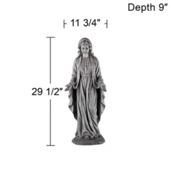 John Timberland Virgin Mary Statue Sculpture Decor Outdoor Garden Front Porch Patio Yard Outside Home Balcony Gray Stone Finish Ceramic 29" Tall 13 John Timberland Virgin Mary Statue Sculpture Decor Outdoor Garden Front Porch Patio Yard Outside Home Balcony Gray Stone Finish Ceramic 29" Tall -John Timberland GUEST 95b768a8 0f00 4eb8 abd3 8cd6604c40bb