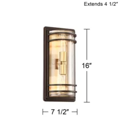 John Timberland Habitat Modern Outdoor Wall Light Fixture Bronze Warm Brass 16" Clear Glass For Post Exterior Barn Deck House Porch Yard Patio Home 15 John Timberland Habitat Modern Outdoor Wall Light Fixture Bronze Warm Brass 16" Clear Glass For Post Exterior Barn Deck House Porch Yard Patio Home -John Timberland GUEST 978ac714 ca73 4385 b6c7 53785b922f1c