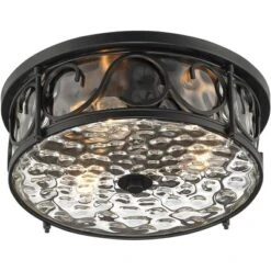 John Timberland Paseo Rustic Industrial Flush Mount Outdoor Ceiling Light Matte Black 6 1/4" Clear Hammered Glass Damp Rated For Post Exterior Barn 10 John Timberland Paseo Rustic Industrial Flush Mount Outdoor Ceiling Light Matte Black 6 1/4" Clear Hammered Glass Damp Rated For Post Exterior Barn -John Timberland GUEST 986b5b7c 106f 426d 831a 5d3c1eee115e