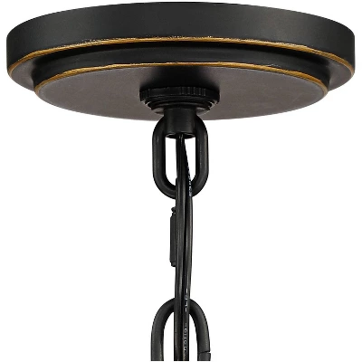 John Timberland Sunderland Vintage Outdoor Hanging Light Black Gold 24 3/4" Clear Glass Panels For Post Exterior Barn Deck House Porch Yard Patio Home 4 John Timberland Sunderland Vintage Outdoor Hanging Light Black Gold 24 3/4" Clear Glass Panels For Post Exterior Barn Deck House Porch Yard Patio Home - Image 4