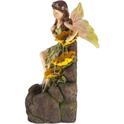 John Timberland Garden Fairy With Sunflowers Modern Cascading Outdoor Floor Water Fountain With LED Light 26" For Yard Garden Patio Home Deck Porch 9 John Timberland Garden Fairy With Sunflowers Modern Cascading Outdoor Floor Water Fountain With LED Light 26" For Yard Garden Patio Home Deck Porch -John Timberland GUEST 99cfb834 4819 45c7 ba57 55cdc9b3251a