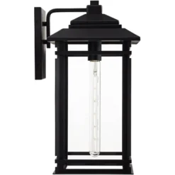John Timberland North House Mission Outdoor Wall Light Fixture Matte Black Metal 19" Clear Glass For Post Exterior Barn Deck House Porch Yard Patio -John Timberland GUEST 9be3aa87 16ba 4092 91d5 19e3f94acc83