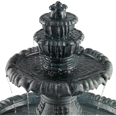 John Timberland Hampton Rustic 4 Tier Cascading Outdoor Floor Water Fountain With LED Light 56 3/4" For Yard Garden Patio Deck Porch Exterior Balcony 2 John Timberland Hampton Rustic 4 Tier Cascading Outdoor Floor Water Fountain With LED Light 56 3/4" For Yard Garden Patio Deck Porch Exterior Balcony - Image 2