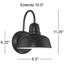 John Timberland Urban Barn Rustic Industrial Farmhouse Outdoor Wall Light Fixture Black Gooseneck Arm 11 1/4" For Post Exterior Barn Deck House Porch 13 John Timberland Urban Barn Rustic Industrial Farmhouse Outdoor Wall Light Fixture Black Gooseneck Arm 11 1/4" For Post Exterior Barn Deck House Porch -John Timberland GUEST a16eb930 0b19 454b 8659 463499a92fe8