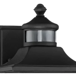 John Timberland Moray Bay Mission Outdoor Wall Light Fixture Black Motion Sensor Dusk To Dawn 11 1/2" Seedy Glass For Post Exterior Barn Deck House -John Timberland GUEST a26c079f b4a9 4ab6 b9f8 29585bd96b20