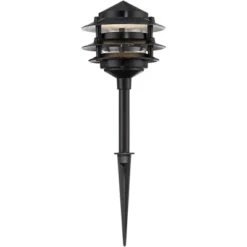 John Timberland Three-Tier Pagoda 11" High Black Modern LED Landscape Path Light -John Timberland GUEST a36c3620 3d5a 417a 9f6d 0a1827549ced