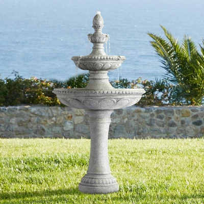 John Timberland Pineapple Modern 3 Tier Cascading Outdoor Floor Water Fountain 44" For Yard Garden Patio Home Deck Porch House Exterior Balcony Roof 1 John Timberland Pineapple Modern 3 Tier Cascading Outdoor Floor Water Fountain 44" For Yard Garden Patio Home Deck Porch House Exterior Balcony Roof