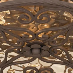 John Timberland Casa Seville Rustic Farmhouse Flush Mount Outdoor Ceiling Light Fixture Dark Walnut 5" Champagne Water Glass For Post Exterior Barn -John Timberland GUEST a7059556 a3e0 438d a034 dd1f098349d3