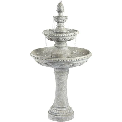 John Timberland Pineapple Modern 3 Tier Cascading Outdoor Floor Water Fountain 44" For Yard Garden Patio Home Deck Porch House Exterior Balcony Roof 5 John Timberland Pineapple Modern 3 Tier Cascading Outdoor Floor Water Fountain 44" For Yard Garden Patio Home Deck Porch House Exterior Balcony Roof - Image 5