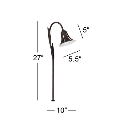 John Timberland Tulip 27" High Dark Rust LED Landscape Lights Set Of 2 8 John Timberland Tulip 27" High Dark Rust LED Landscape Lights Set Of 2 - Image 8