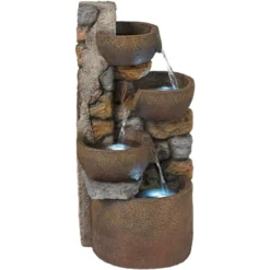 John Timberland Ashmill Urn Rustic Cascading Outdoor Floor Water Fountain With LED Light 29" For Yard Garden Patio Deck Porch Exterior Balcony 8 John Timberland Ashmill Urn Rustic Cascading Outdoor Floor Water Fountain With LED Light 29" For Yard Garden Patio Deck Porch Exterior Balcony -John Timberland GUEST ad59b0e8 1558 4c32 850e daa7fa866bdc