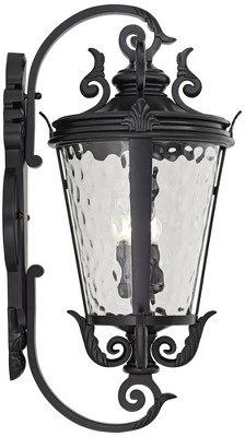 John Timberland Casa Marseille Vintage Rustic Outdoor Wall Light Fixture Textured Black 36" Clear Hammered Glass For Post Exterior Barn Deck House 6 John Timberland Casa Marseille Vintage Rustic Outdoor Wall Light Fixture Textured Black 36" Clear Hammered Glass For Post Exterior Barn Deck House - Image 6