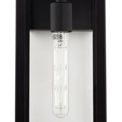 John Timberland Titan Modern Outdoor Wall Light Fixture Mystic Black 17" Clear Glass For Post Exterior Barn Deck House Porch Yard Patio Home Outside -John Timberland GUEST b00ab27e 1173 4dff 8a15 a6a53439a794