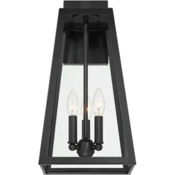 John Timberland Arrington Modern Outdoor Wall Light Fixture Mystic Black Metal 20" Clear Glass For Post Exterior Barn Deck House Porch Yard Posts Home -John Timberland GUEST b3f58ce4 9ac3 4fd9 91a4 5f0efe8611b9