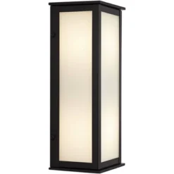 John Timberland Modern Outdoor Wall Light Fixtures Set Of 2 Black 12 3/4" Milky White Glass Panels For Post Exterior Barn Deck -John Timberland GUEST b9cbc6b9 0dfb 45e9 93ec b2a7b2370431
