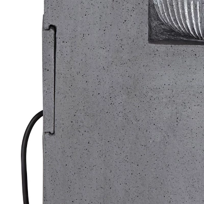 John Timberland Casava Modern 4-Bowl Cascading Outdoor Floor Water Fountain With LED Light 33" For Yard Garden Patio Home Deck Lawn Porch 6 John Timberland Casava Modern 4-Bowl Cascading Outdoor Floor Water Fountain With LED Light 33" For Yard Garden Patio Home Deck Lawn Porch - Image 6