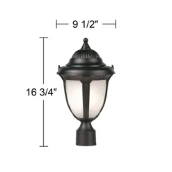 John Timberland Casa Sorrento Rustic Outdoor Post Light Pier Mount Fixture Black 16 3/4" Marbleized Glass For Exterior Barn Deck House Porch Yard Home -John Timberland GUEST bc250332 0d56 4ae3 9bc3 9d522513d415