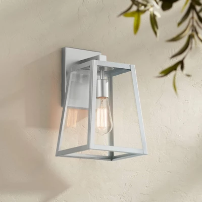 John Timberland Arrington Modern Outdoor Wall Light Fixture Silver Steel 13" Clear Glass For Post Exterior Barn Deck House Porch Yard Posts Patio Home 1 John Timberland Arrington Modern Outdoor Wall Light Fixture Silver Steel 13" Clear Glass For Post Exterior Barn Deck House Porch Yard Posts Patio Home