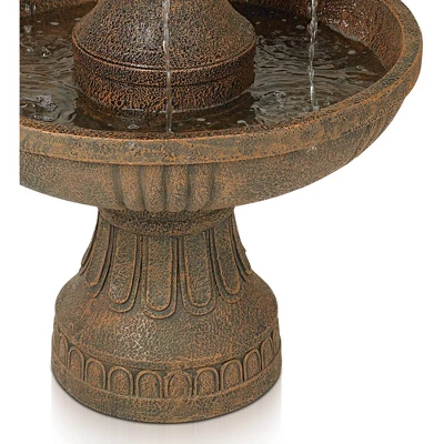 John Timberland Ravenna Rustic 3 Tier Weathered Stone Cascading Outdoor Floor Water Fountain 43" For Yard Garden Patio Home Deck Porch House Exterior 4 John Timberland Ravenna Rustic 3 Tier Weathered Stone Cascading Outdoor Floor Water Fountain 43" For Yard Garden Patio Home Deck Porch House Exterior - Image 4