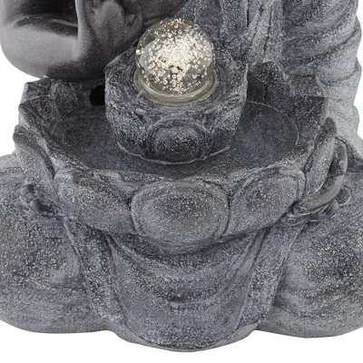 John Timberland Sitting Buddha Zen Outdoor Water Fountain With LED Light 28" For Yard Garden Patio Deck Porch House Exterior Balcony Meditation 5 John Timberland Sitting Buddha Zen Outdoor Water Fountain With LED Light 28" For Yard Garden Patio Deck Porch House Exterior Balcony Meditation - Image 5