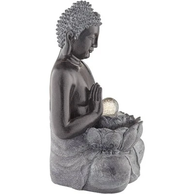John Timberland Sitting Buddha Zen Outdoor Water Fountain With LED Light 28" For Yard Garden Patio Deck Porch House Exterior Balcony Meditation 8 John Timberland Sitting Buddha Zen Outdoor Water Fountain With LED Light 28" For Yard Garden Patio Deck Porch House Exterior Balcony Meditation - Image 8
